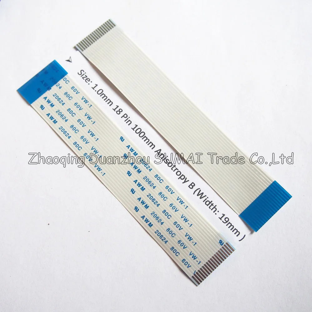 18Pin FFC/FPC Гибкий плоский кабель 1 0 мм Шаг 18 pin 100 Isotropy A или Anisotropy B AWM 20624 80C 60В|6 8 pin|awm