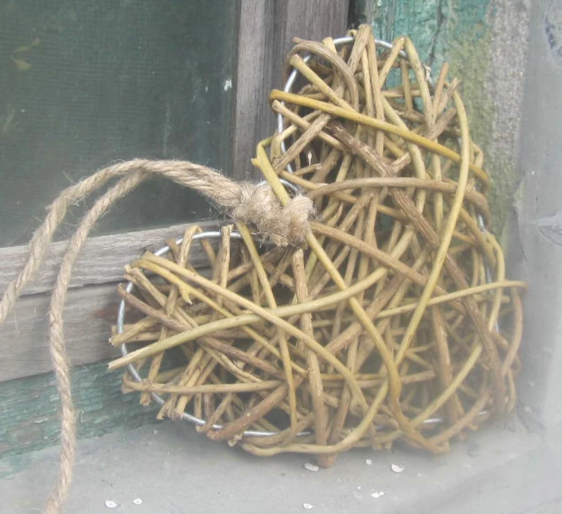 Бесплатная доставка деревенский ротанг подвесное сердце из натурального джута