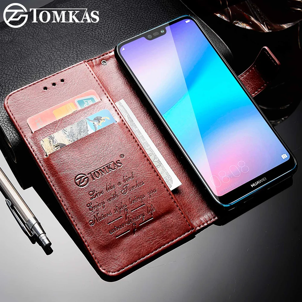 Tomkas чехол для huawei P9 Lite 2017 P20 Pro роскошные чехлы-книжки с отделениями банковских