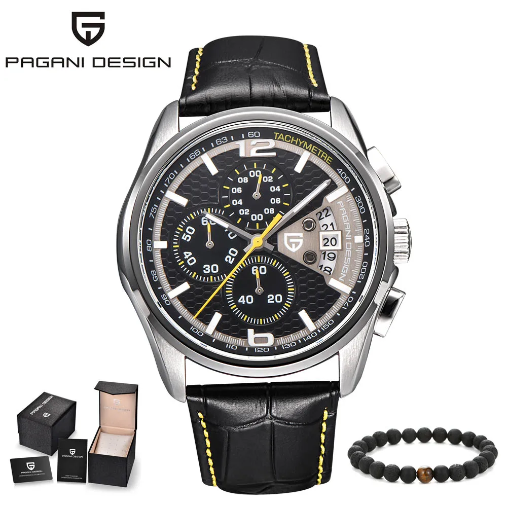 PAGANI Relogio Masculino мужские часы Роскошные известный бренд мужской моды повседневные спортивные военные часы кварцевые наручные часы Saat - Цвет: yellow