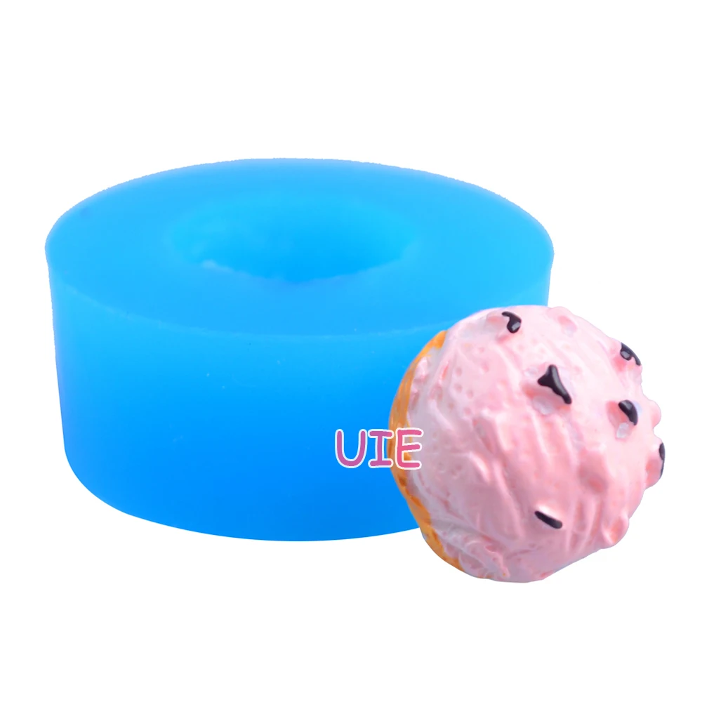 XYL143U Форма для мороженого из силикона 3D диаметром 15,9 мм для декорирования кексов, полимерной глины и конфет. Гибкая.
