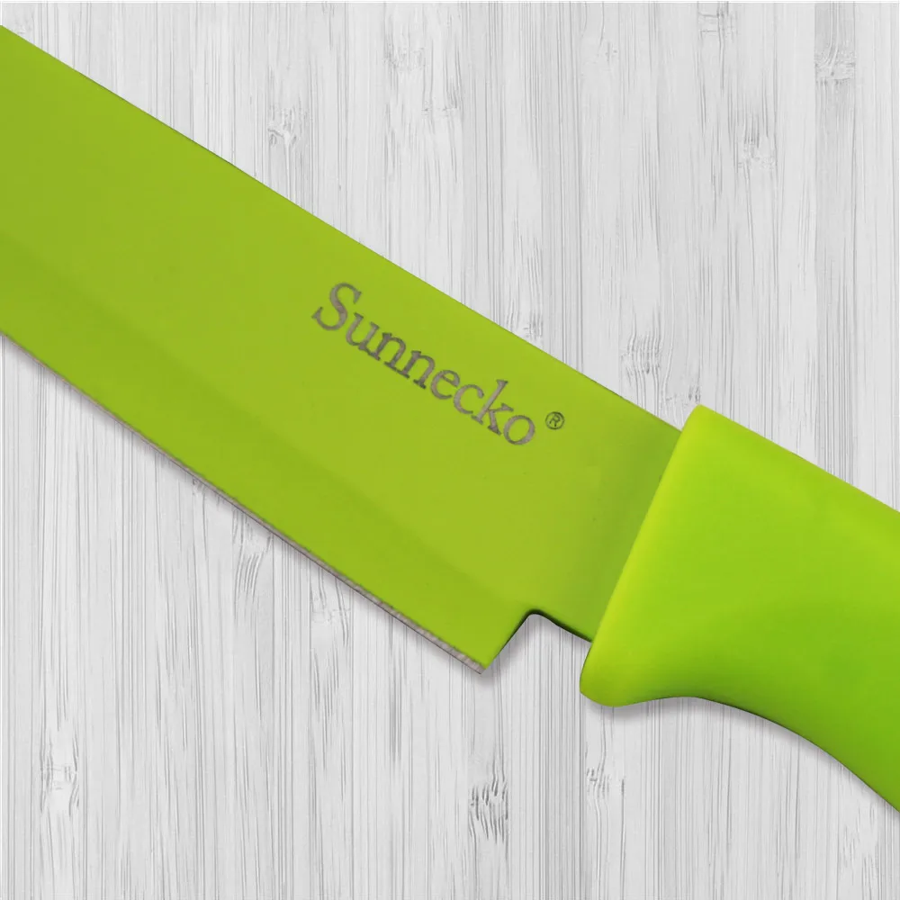 Набор антипригарных кухонных ножей SUNNECKO 2018 дюйма 4 шт. ножи сантоку ручка из пп 3CR13