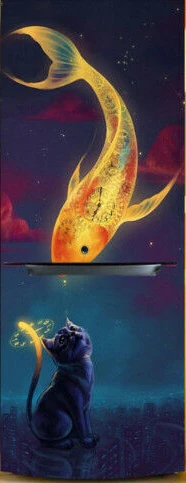 3D Водонепроницаемый самоклеющиеся посудомоечная машина холодильник стикер