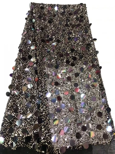 New Design Nigerian French Lace Fabrics 2019 African Fabric High Quality Sequins For Dress | Дом и сад