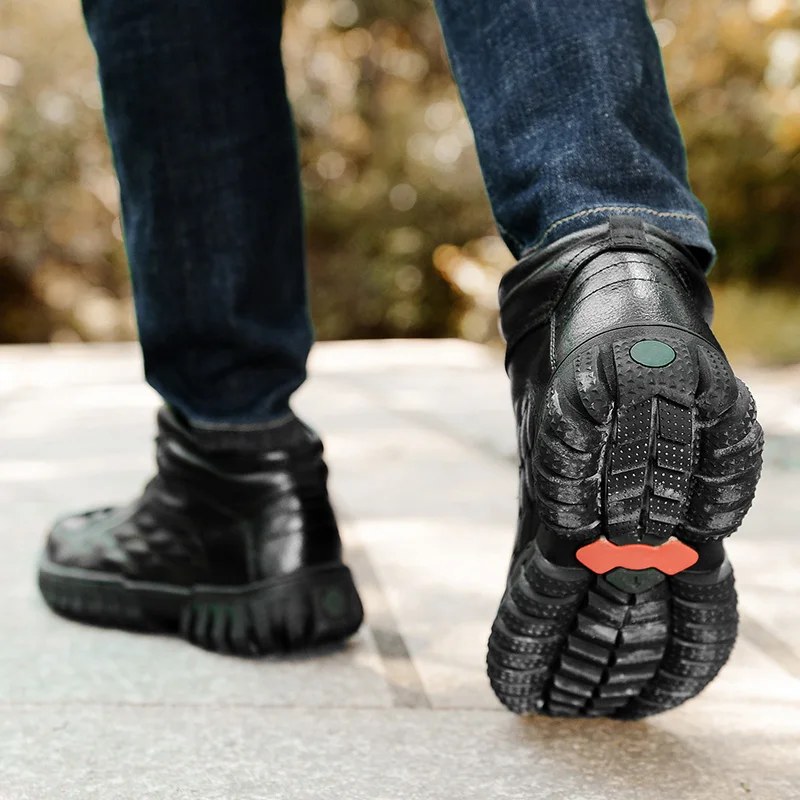 Мужские кожаные ботинки со шнуровкой коричневые повседневные из коровьей кожи