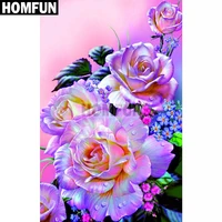 homfun full squareround drill 5d diy diamond painting rose flower embroidery cross stitch 5d home decor gift a02453