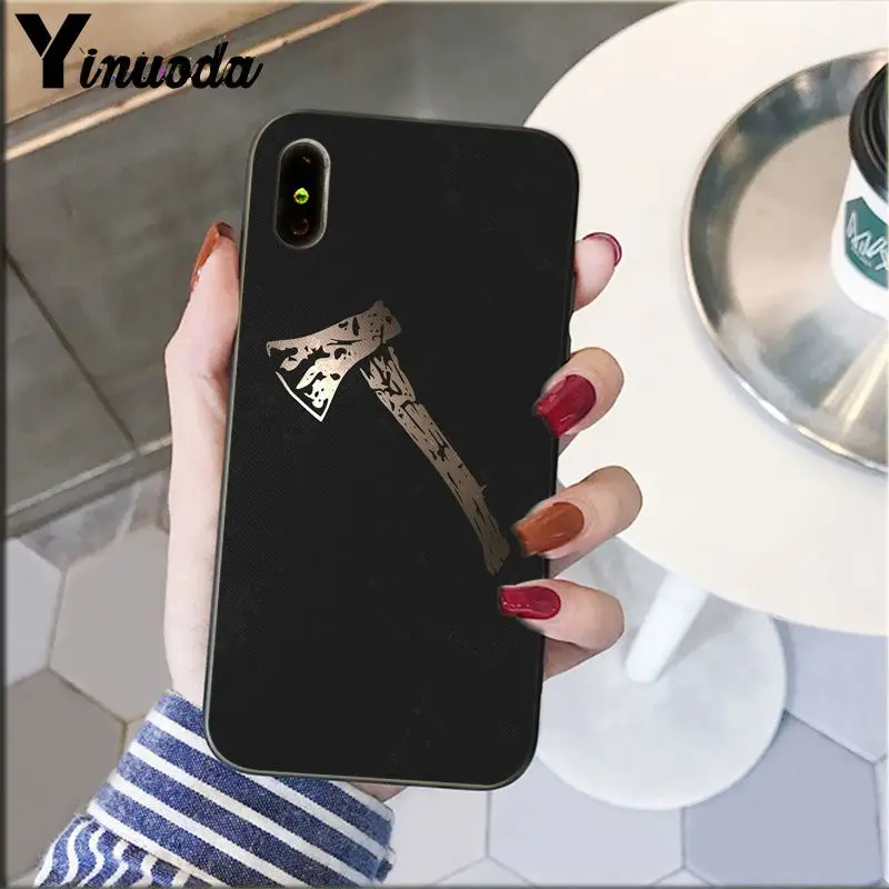 Мягкий силиконовый черный чехол Yinuoda для iPhone 5 5Sx 6 7 7plus 8 8Plus X XS MAX XR|Бамперы| |