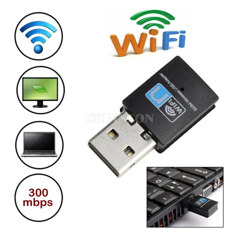 

50 шт./лот 300 Мбит/с мини USB Wifi беспроводной адаптер 802,11 B/G/N сеть LAN