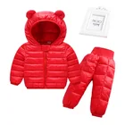 Детский хлопковый мягкий костюм 2 предмета, куртки + штаны 2019 г., зимняя теплая верхняя одежда и штаны для маленьких мальчиков и девочек детские куртки для девочек