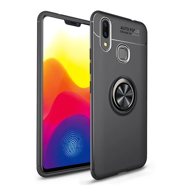 Для samsung galaxy M20 чехол с кольцом на палец противоударный чехол с магнитным кронштейном Мягкая силиконовая задняя накладка из ТПУ чехол для samsung M10 M20 чехол - Цвет: Black