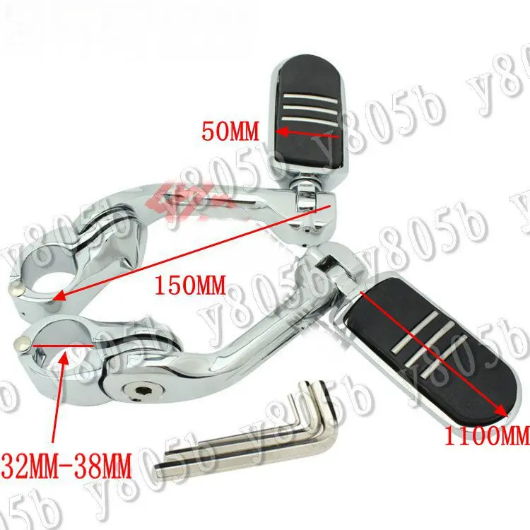 Хромированные подножки для Honda Shadow Spirit Saber Aero ACE Steed VLX 400 600 1100 DLX VTX1300 32 мм 38