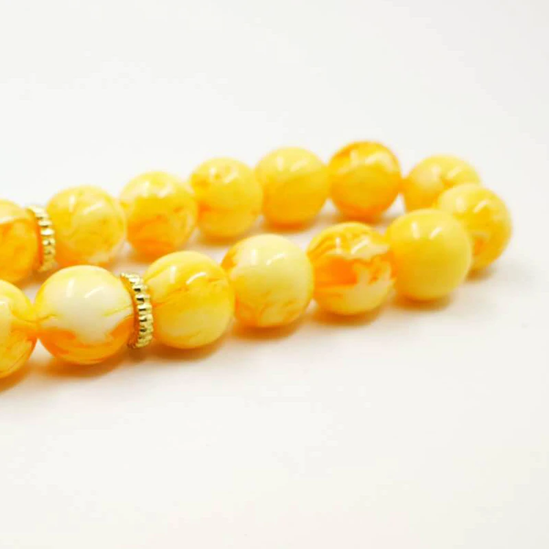 Мусульманские четки Ambers цвет 33 66 99 Бусы Tasbih подарок Рамадана золотые