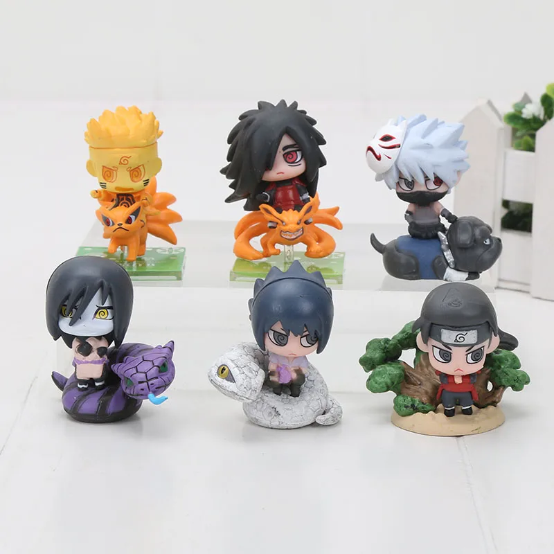 5 комплектов Наруто фигурка 6 см Shippuden kacashi Sasuke Shikamaru Gaara Yondaime Minato Kyubi Kurama 6 шт./компл. ПВХ фигурки