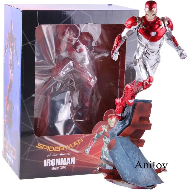 Marvel Железный человек Человек-паук возвращение домой Железный человек фигурка Марка XLVII Железный человек MK47 1/10 Масштаб ПВХ Коллекционная модель игрушки