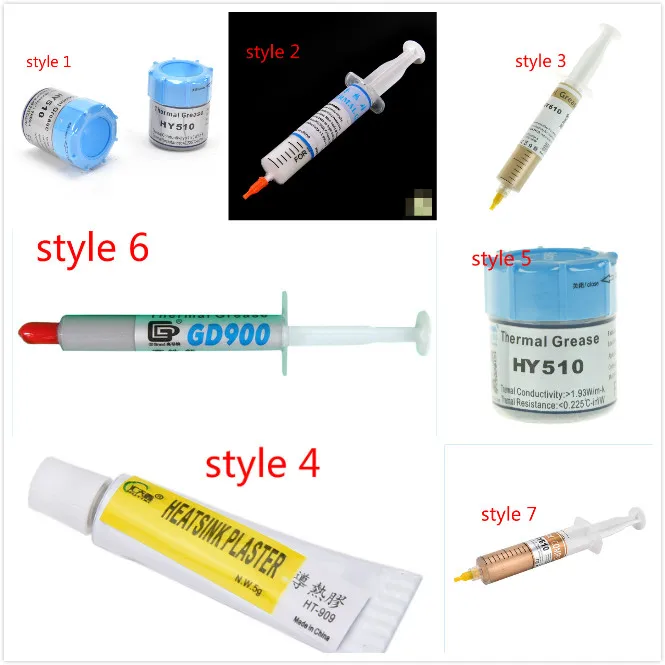 7 стилей пасты тепловой смазки термопары радиатор для процессора высокая