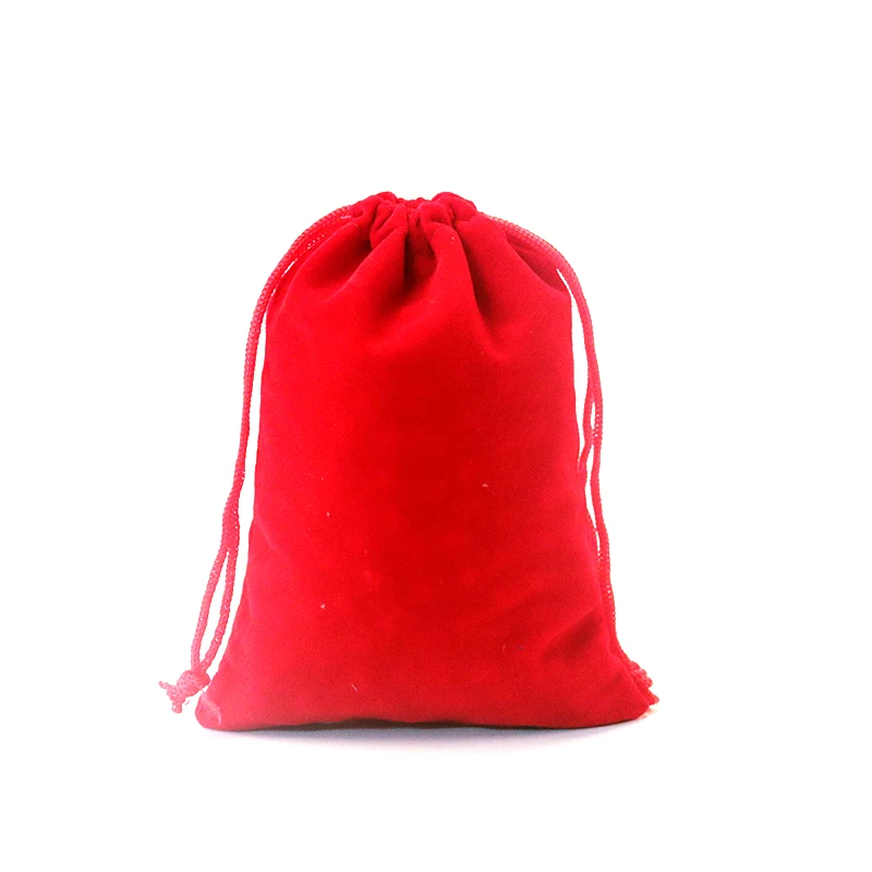 

Free Shipping 20pcs/Lot 9x12cm Small Red Velvet Bag Favor Wedding Christmas Jewelry Packaging Bags Pouch Drawstring Gift Bag