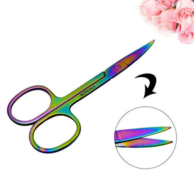 Stainless Steel Sharp Tip Eyebrow Makeup Scissors Face Hair Trimming Tweezer Beauty Tool TY99 | Красота и здоровье