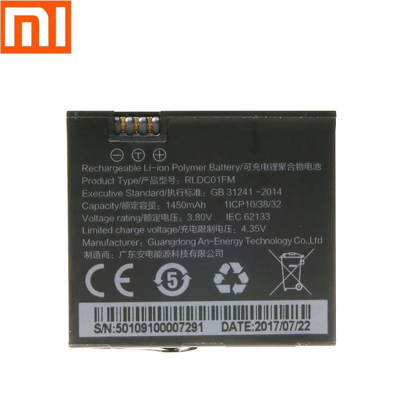 Оригинальный аккумулятор 1450 мАч 3 8 в для Xiaomi Mijia аккумуляторы экшн-камеры Mini 4K