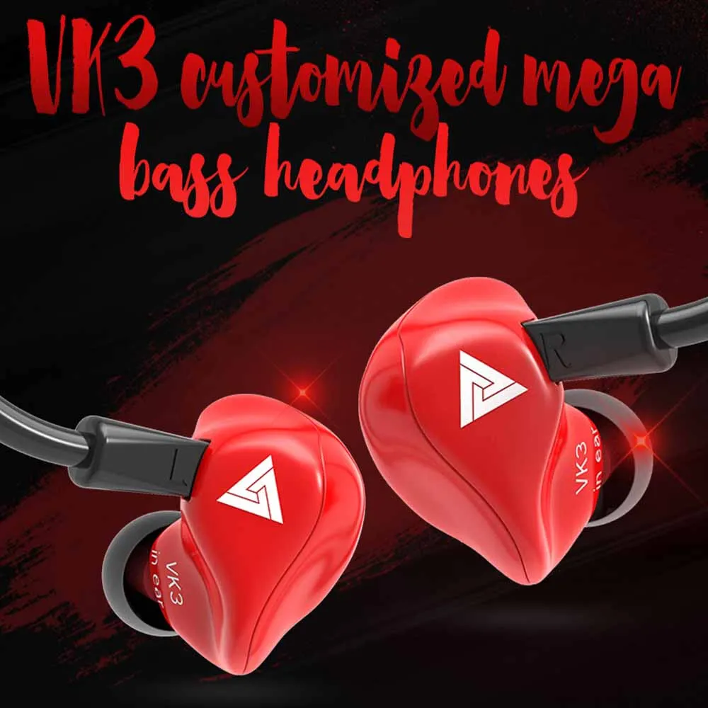 Оригинальный QKZ VK3 In ear проводные наушники для Мобильный телефон 3 5 мм вкладыши
