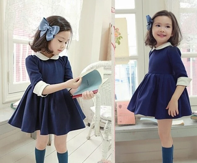 Детская одежда новинка 2018 весенне-летние хлопковые платья для девочек детская