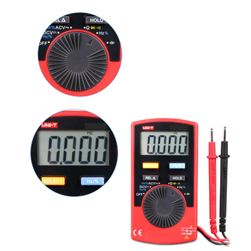 UNI T UT120A UT120B UT120C Цифровой мультиметр карманный ручной мультиметра AC/DC