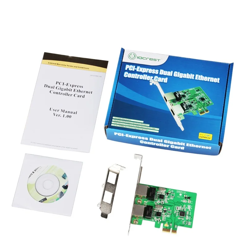 

PCIe x2 network card, Gigabit Ethernet card with rj45 connectors
