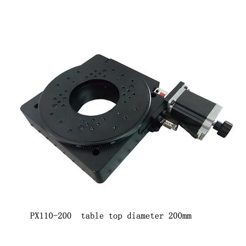 

PX110-200 высокоточная электрическая вращающаяся платформа, Вращающийся дисковый разделительный стол, диаметр 200 мм, коэффициент передачи 180:1