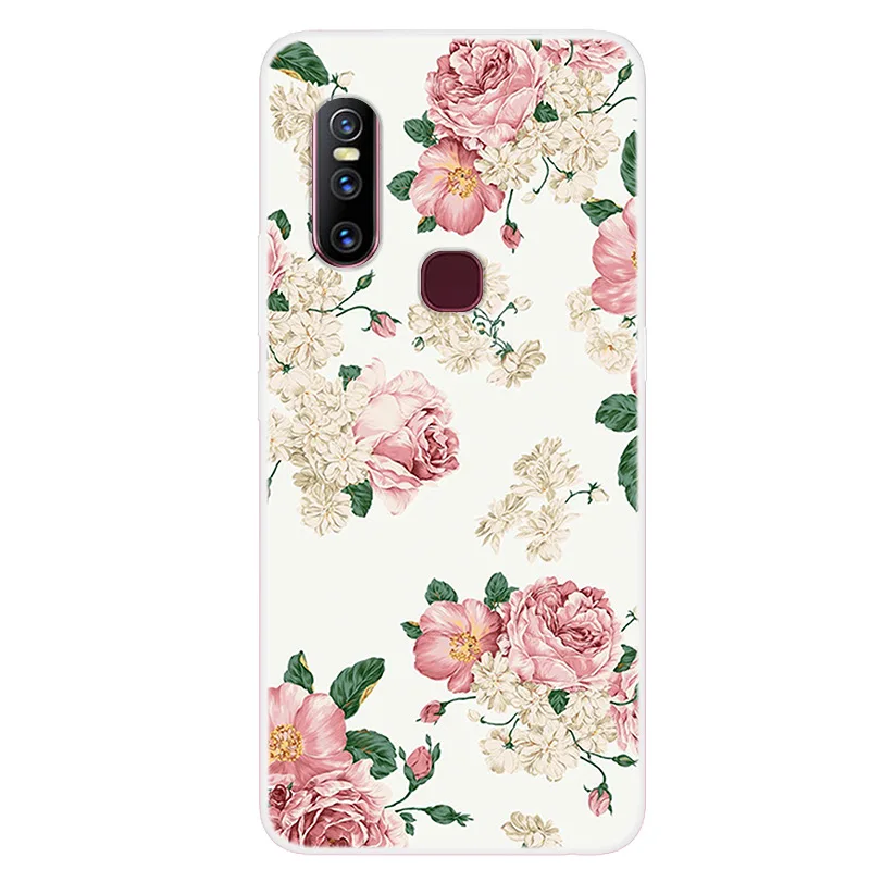 Чехол из ТПУ с мультяшным животным цветком для VIVO V15 Стандартный окрашенный чехол