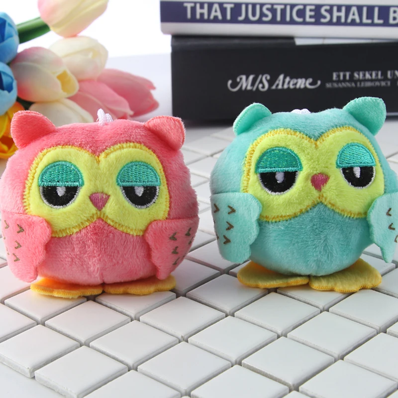 Porte Clef Keyring Pendant Purse Jewelry Bag Charm Pram Toddler Crib Toy Cute Stuffed Owl Pompom Valentine's Day Gift For Girls | Игрушки