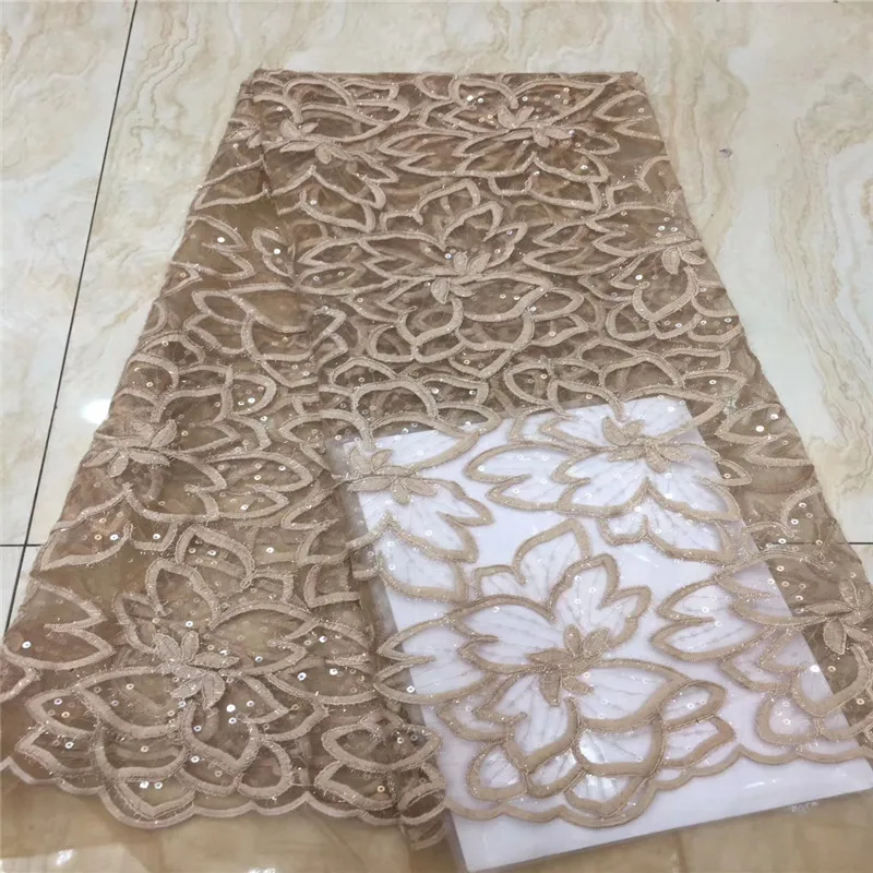 

Cassiel Latest Nigerian Sequins Laces Fabrics 2019 High Quality Tulle African Laces Fabric For Wedding French Tulle Lace Fabric