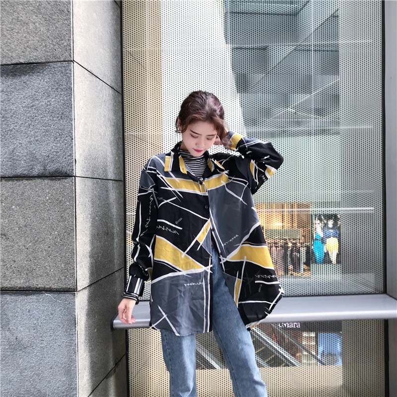 Женские блузки одежда Kawaii Ulzzang винтажная Повседневная Свободная модная