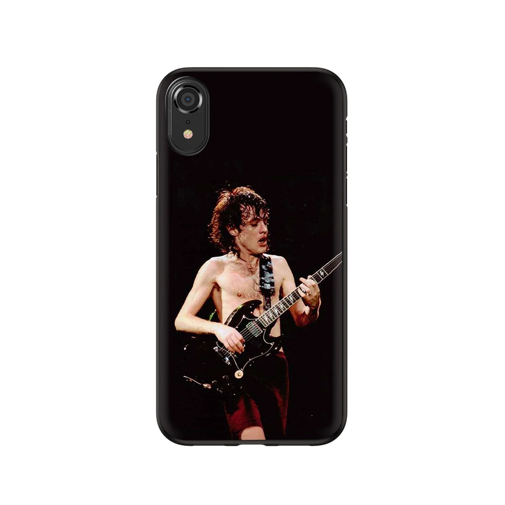 Ac dc acdc ТПУ Мягкий силиконовый чехол-накладка для Apple iPhone 5 5S SE 6 6S 7 8 Plus X XR XS 11 Pro Max - Цвет: B1