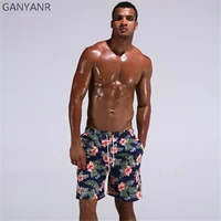 ganyanr brand men swimming shorts boardshorts bermuda surf swimwear beach swimsuit boxer quick dry sexy bathing suit swim briefs