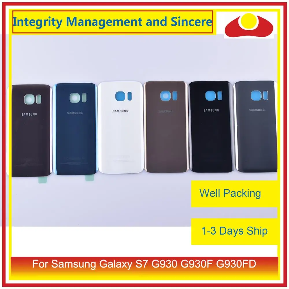 Оригинал для Samsung Galaxy S7 G930 G930F G930FD SM G390F корпус батарейный отсек Задняя стеклянная