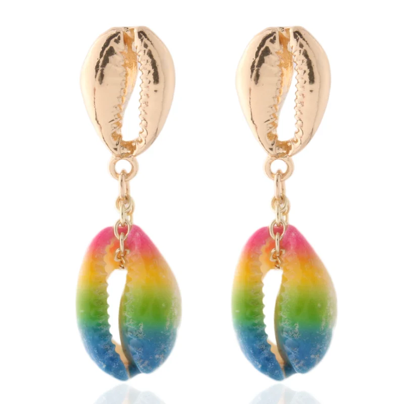 Серьги NeeFuWoFu в виде ракушек тигровая опасность металлические серьги модные