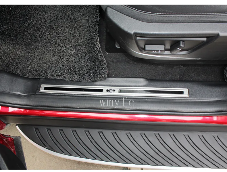 4pcs Inner Door Sill Scuff Threshold Protector Plate Cover For Land Rover Freelander 2 2009- Car Accessories