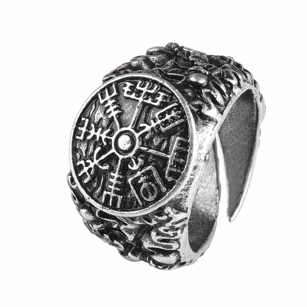 Vegvisir кольцо с компасом Amulet Jewelry языческое для женщин и мужчин этническое