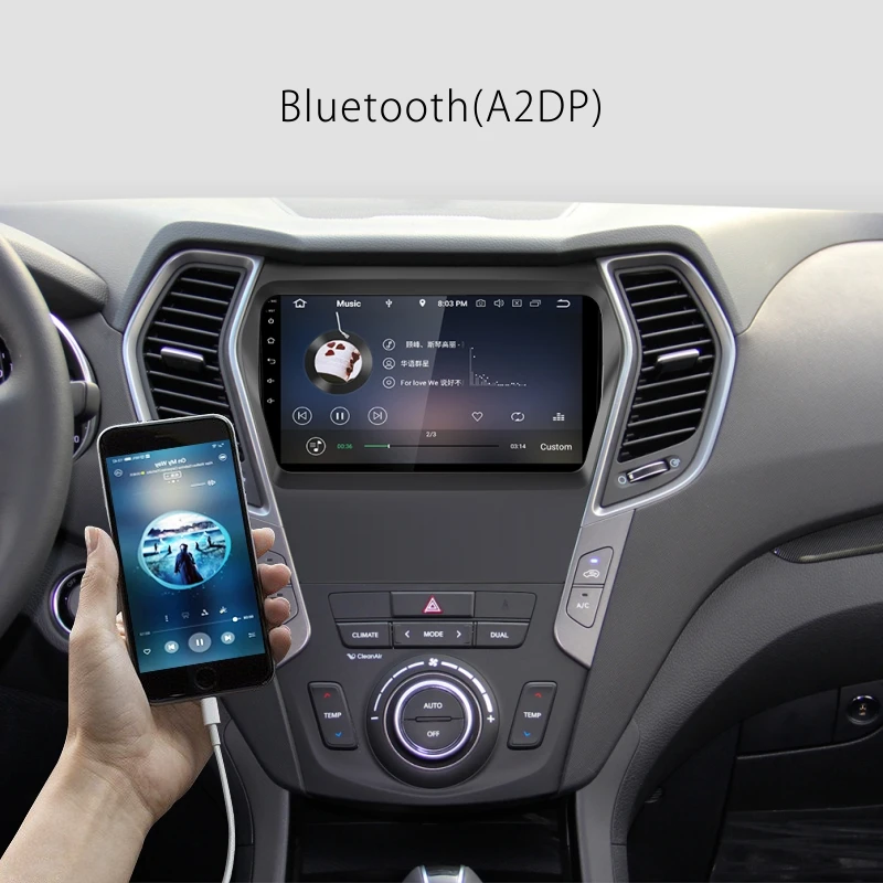 Android 9 0 автомобильный Радио Мультимедиа Видео плеер навигация gps для hyundai Santa Fe 3 Grand