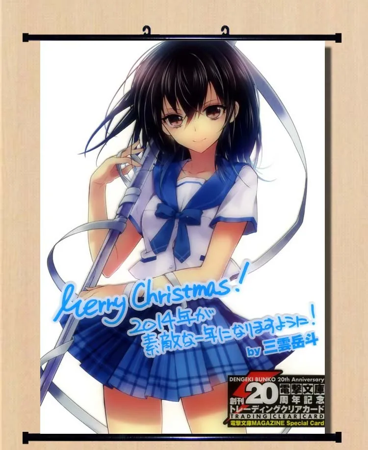 Японский аниме STRIKE THE BLOOD Kojou Akatsuki & Sayaka Kirasaka Yukina Himeragi домашний Декор настенный