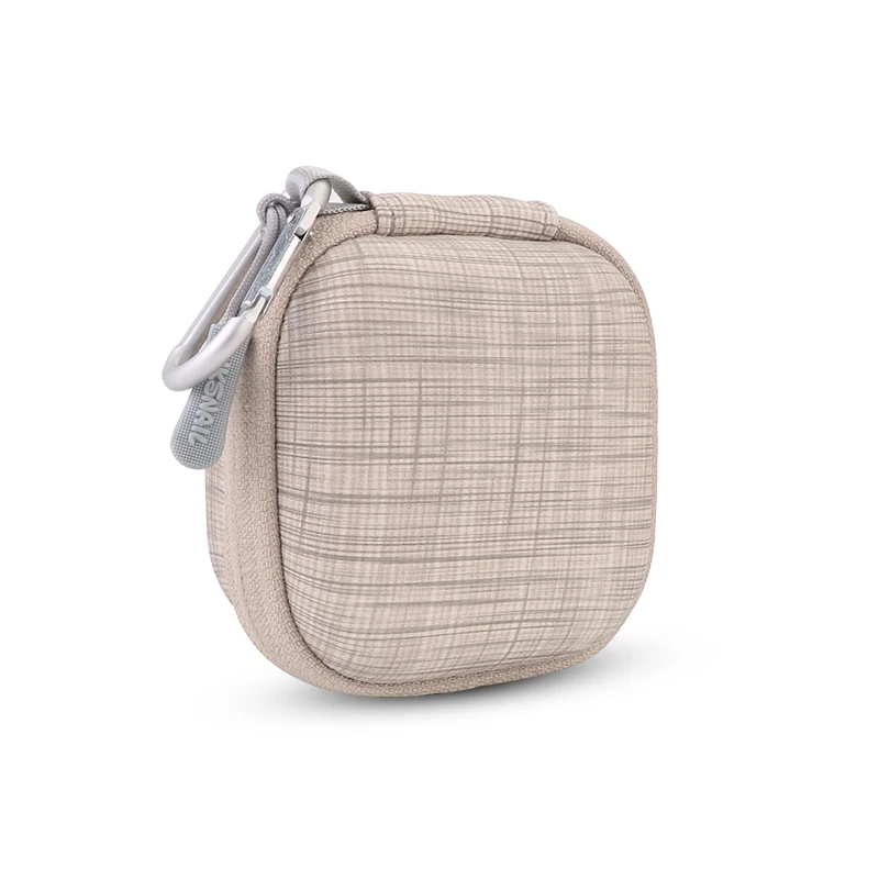 square IKSNAIL Portable Earphone Case For Apple Airpods Bags Zippered Storage Hard Bag Headset Box For Headphones SD Cards Accessories - Цвет: square