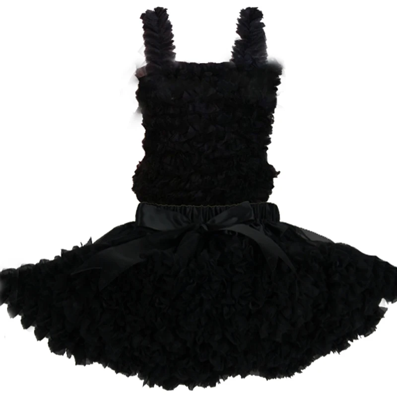 Fashion Girl Children Tutu Set Kids Pettiskirt Flower Vest Top+Fluffy Suit Girls 2pcs | Детская одежда и обувь