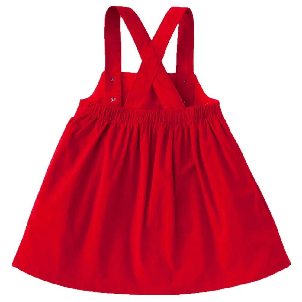 Little maven children brand 2019 Christman X'mas baby girls Corduroy Rabbit penguin New year Party red vest dress dresses | Детская
