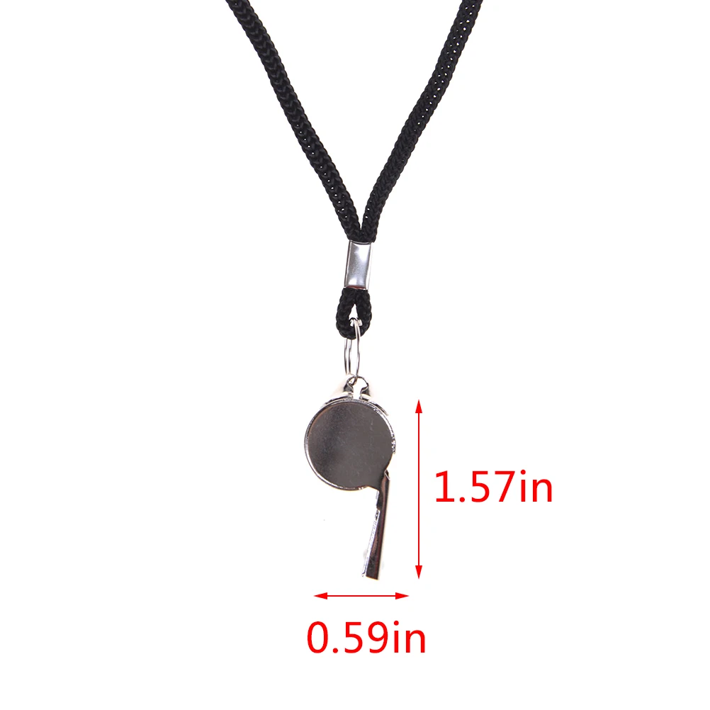 1 шт. металлические рефери свистки с шнурком для футбольных тренеров и