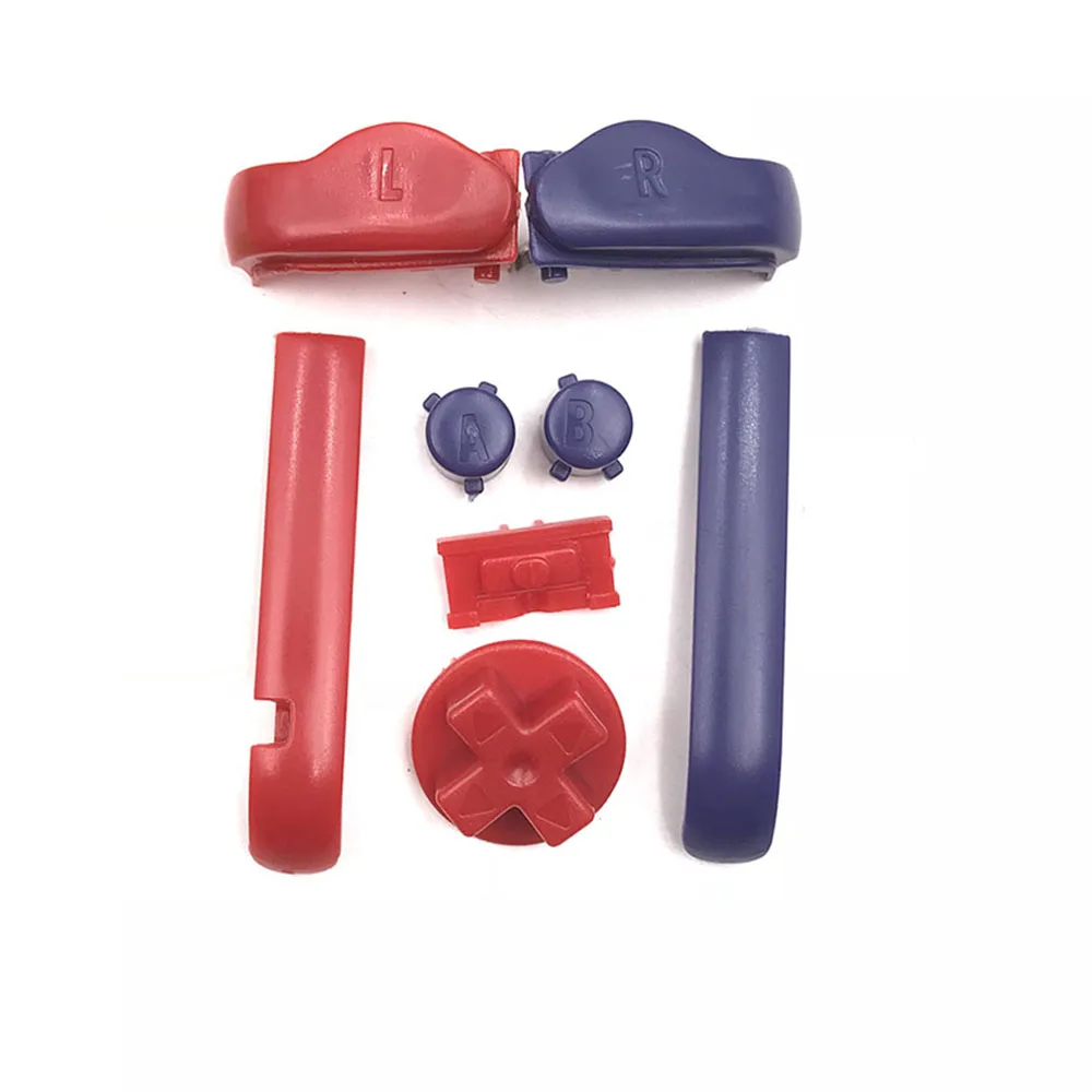 Red Blue Plastic For GBA Buttons A B L R Button D-Pad For Nintendo Game boy Advance - Цвет: Red Blue