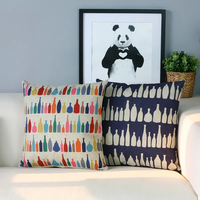 Креативная мультяшная Милая Подушка s маленькие цветные бутылочки подушка