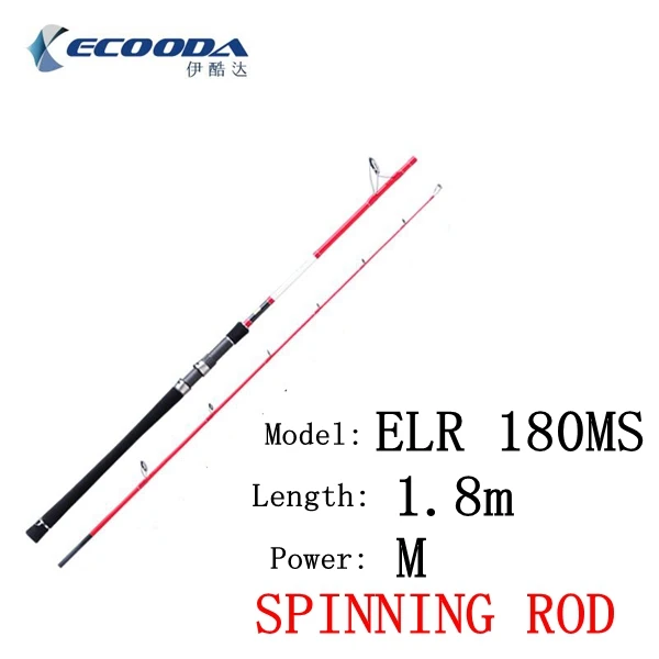 Ecooda ELR Приманка Удочка для ловли мелкой рыбы спиннинговая Удочка 2,2 м 2,5 м 2,9 м FUJI направляющие кольца иншор Удочка 2ESC красный м тональный - Цвет: Белый