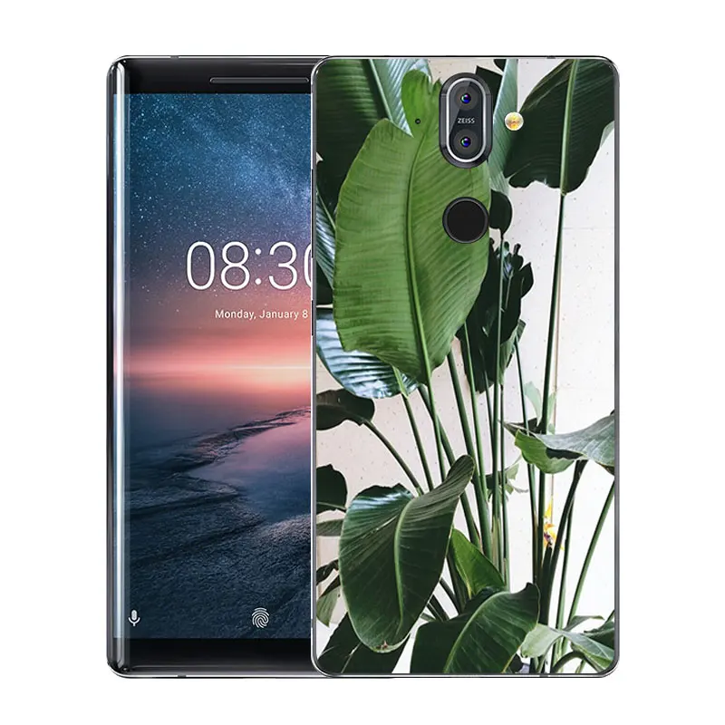 5.5 inch for Nokia 8 Sirocco Back Phone Cover Coconut Printed Luxury Soft TPU Shell Coque Ultra Thin Cases | Мобильные телефоны и