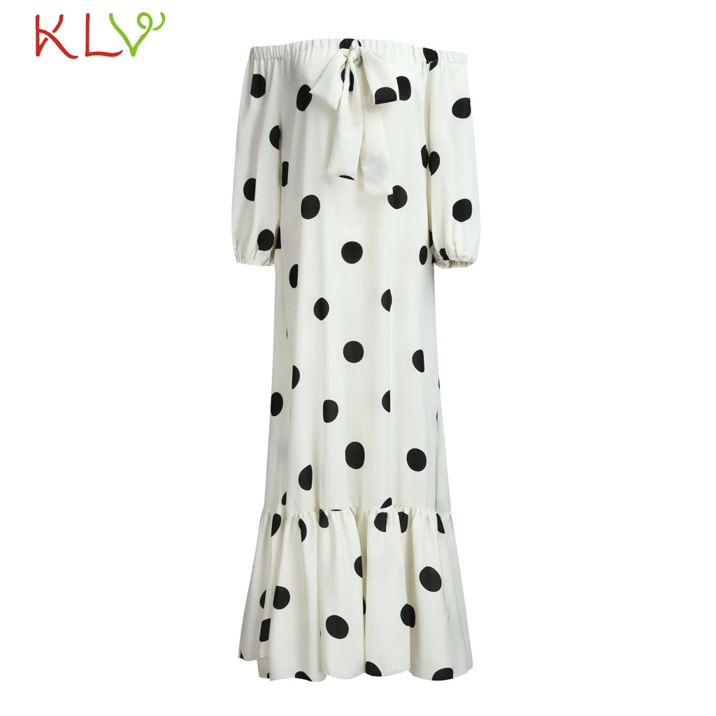 Dress Women Long Boho Dot Vintage Summer Maxi Elegant Casual Party Night 2019 Plus Size Vestidos Robe Femme 19May15 | Женская одежда