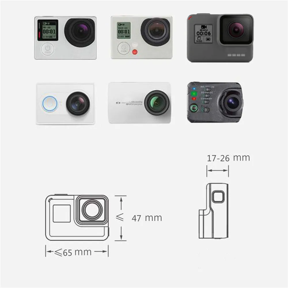 Кронштейн для экшн-камеры Gopro Hero 5/6/7 пластина с зажимом адаптер держатель DJI OSMO Mobile
