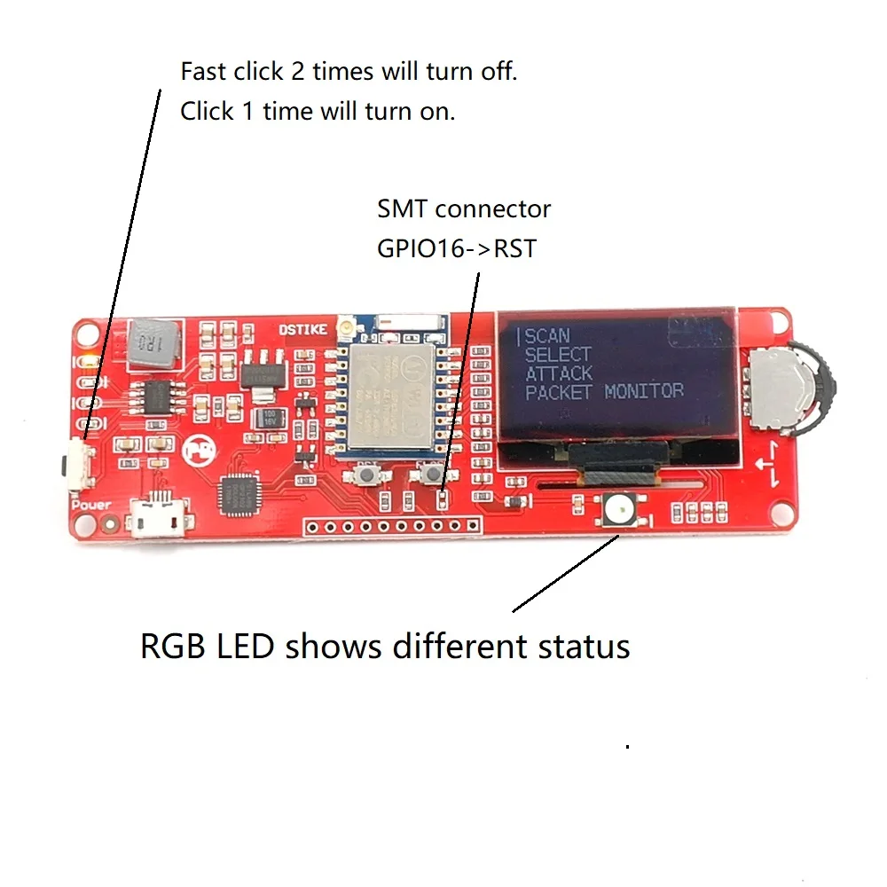 Внешний аккумулятор DSTIKE с антенной 1 3 OLED 8 дБ 2 А 2USB порта 18650 А|Детали и аксессуары|